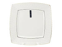 Тарелка фарфоровая белая обеденная 25 см квадратная Снежная королева Interos10 222826-A NX, код: 6600532