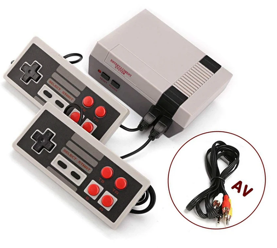 Игровая приставка Mini NES + 620 игр консоль с джойстиками Серая (ID ...