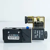 Пневморозподільники серії AirTAC Пневморозподілювач 3V210-08, AC220V електромагнітний