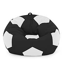 Кресло мешок Мяч Оксфорд 120см Студия Комфорта размер Большой Черный + Белый NX, код: 6498891