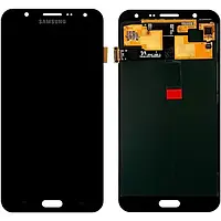Дисплей для Samsung SM J700/J7 2015 (OLED) модуль (экран,сенсор) Черный