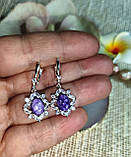 Элегантные серьги с чароітом от студии LadyStyle.Biz, фото 2