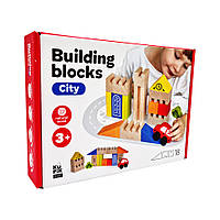 Дитячі дерев'яні Будівельні блоки "Місто" 900538, 18 деталей ep