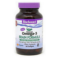 Омега 3 Bluebonnet Nutrition Natural Omega-3, Brain Formula 60 Softgels BLB0944 NX, код: 7517522