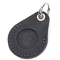 Кожаный брелок-держатель для Apple AirTag из винтажной кожи GRANDE PELLE 11614 Черный ep