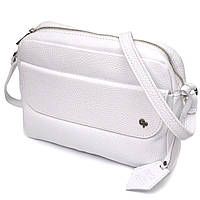 Женская сумка кросс-боди из натуральной кожи GRANDE PELLE 11650 Белая ep