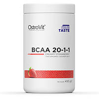 Аминокислота BCAA для спорта OstroVit BCAA 20-1-1 400 g 38 servings Creamy Strawberry NX, код: 7558849