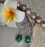 Элегантные серьги с малахітом от студии LadyStyle.Biz, фото 4