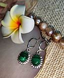 Элегантные серьги с малахітом от студии LadyStyle.Biz, фото 7