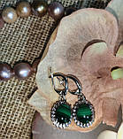 Элегантные серьги с малахітом от студии LadyStyle.Biz, фото 5