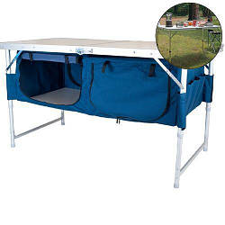 Стіл туристичний Складаний Ranger ТА-519 Rcase +Тумба; 120х60х69см. Складаний стіл Рейнджер RA_1103.