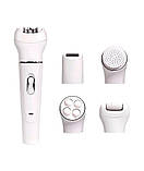 Епілятор жіночий акумуляторний DSP 70153 багатофункціональний 5 в 1 з насадками для гоління, пілінгу та масажу Білий, фото 2