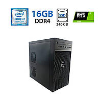 Рабочая станция Dell Precision 3630 MT/ i7-8700K/ 16GB RAM/ 240GB SSD+2000GB HDD/ RTX 2060 6GB