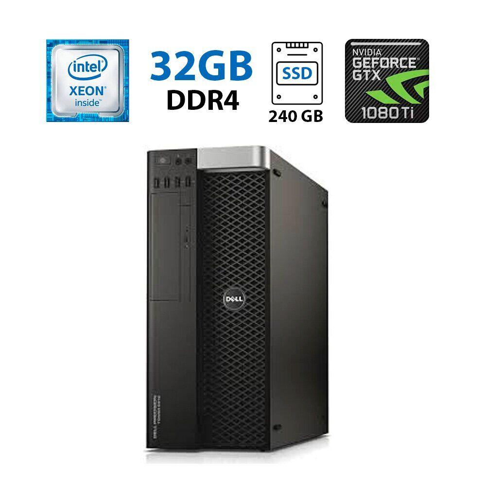Робоча станція Dell Precision 5810 MT / Intel Xeon W-2125 (4 (8) ядер по 4.0 - 4.5 GHz) / 32 GB DDR4 / 240 GB SSD + 1000 GB HDD /