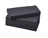 Салфетка бумажная черная 2 слоя 33х33 1/8 сложение 200 шт/уп Papero