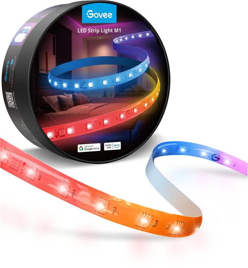 Govee Стрічка світлодіодна розумна H61E1, 5 м, RGBICW, WI-FI/Bluetooth, білий