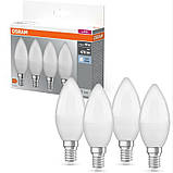 Osram Набір ламп 4шт LED E14 4.9Вт 4000К 470Лм B40, фото 3