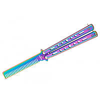Ніж балісонг Grand Way 1090 (гребінець, chameleon anodized)