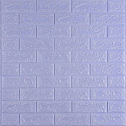 3D панель самоклеюча 700х770х5мм цегла світло - фіолетова (015-5) SW-00000083