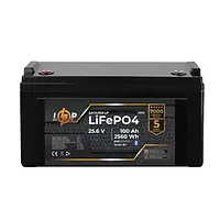 Акумулятор для ДБЖ LogicPower LiFePO4 25,6V - 100 Ah (2560Wh) (BMS 80A/80А) пластик Smart BT