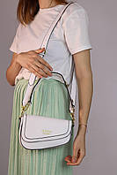 GUESS G-DREAM LOGO FLAP SHOULDER BAG white 22х15х6