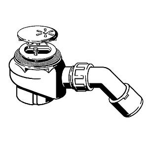Сифон для душ кабіни Domoplex VIEGA Ø 70 з метал. решіткою 364755, фото 2