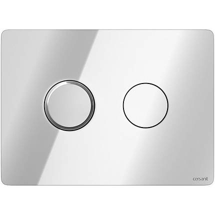 Кнопка змиву Cersanit ACCENTO CIRCLE PNEUMATIC глянсова хром, фото 1