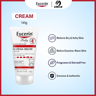 Eucerin, для дітей, засіб для лікування екземи в період загострень, Eucerin, крем від екземи, для дітей, 141 г