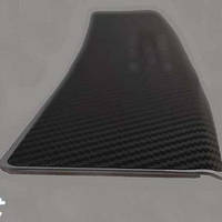 Накладка на бампер с загибом  Citroen C4 PICASSO (2013-2016) (Carbon)