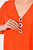 Блуза жіноча напівбатальна з коротким рукавом  помаранчевого кольору 176201M, фото 4