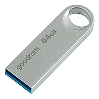 Флеш память USB Goodram 64ГБ UNO3 USB 3.2 Серебристый (UNO3-0640S0R11)