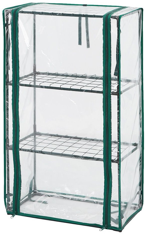 Neo Tools Парник складаний 80х46х24, 3 полиці, ПВХ плівка, прозорий, фото 1