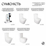 Qtap GB комплект арматури для бачка унітаза з подвійною круглою кнопкою змиву 4,8 см і клапаном нижнього подавання, фото 6