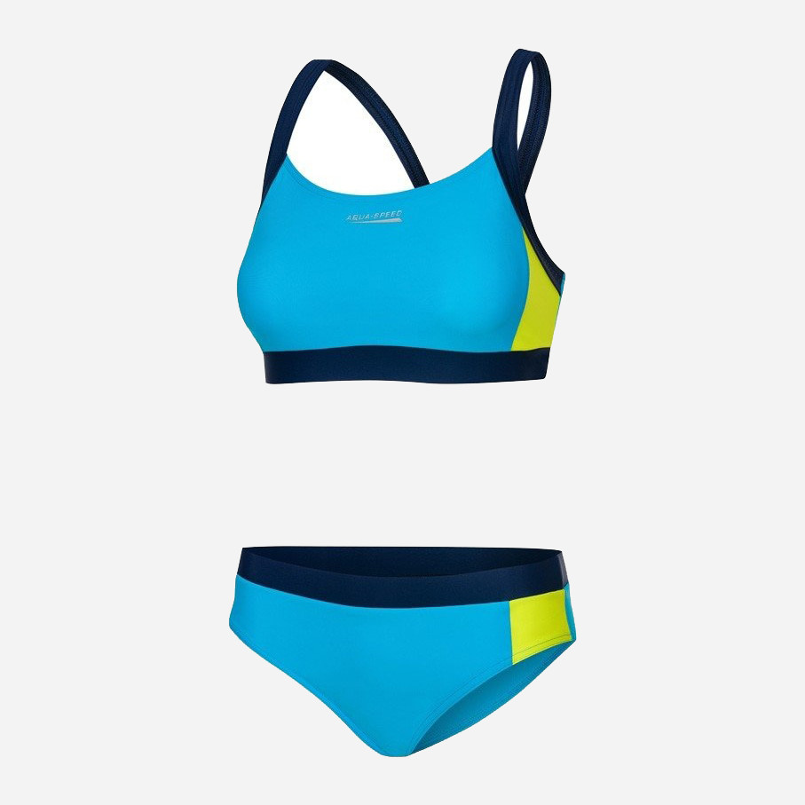 Жіночий купальник Aqua Speed 460-284 38 M Блакитний/Жовтий/Чорний (5908217671172), фото 1