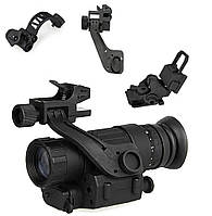 Тактический монокуляр ночного видения Night Vision PVS-14 + адаптер на шлем L4G24 + J-arm Mount + Рог дугой