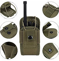 Тактичний підсумок для рації (чехол для рації) E-Tac R01 Olive Green, фото 4