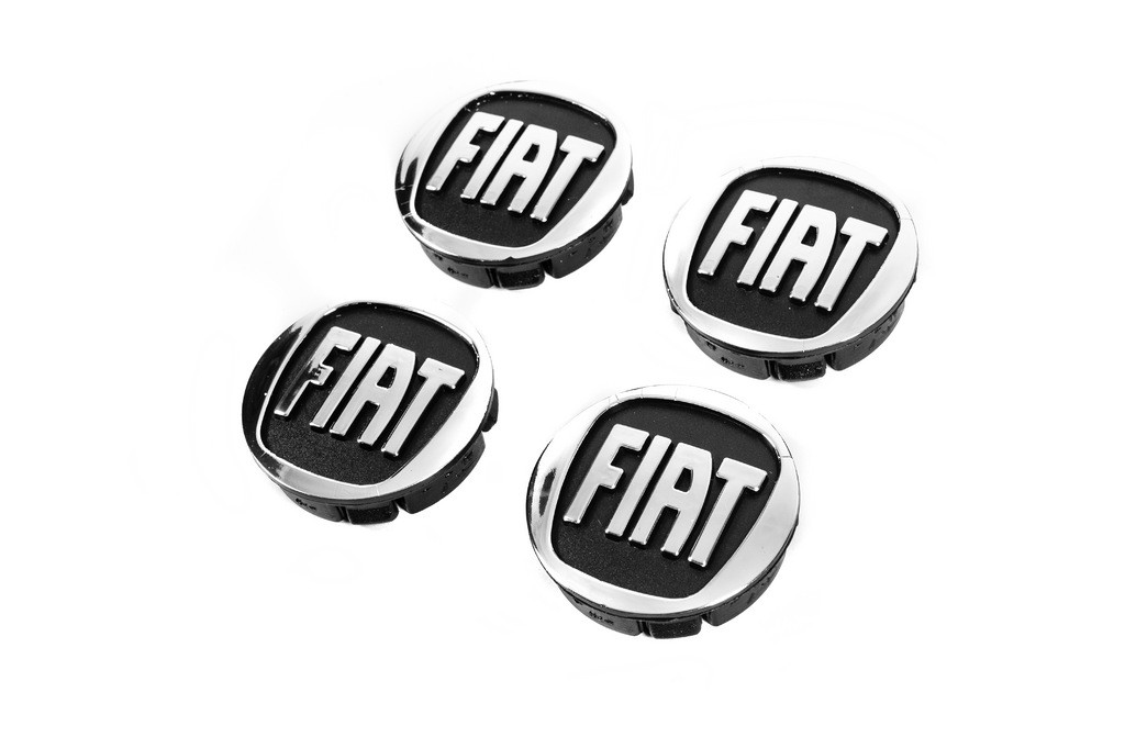 Ковпачки на диски 59/55 мм чорні  4 шт  для Тюнінг Fiat