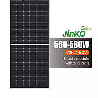 Солнечные панели двусторонние Jinko Solar JKM-580N-72HL4-BDV солнечный фотоэлектрический модуль