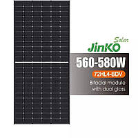 Сонячні панелі двосторонні Jinko Solar JKM-580N-72HL4-BDV сонячний фотоелектричний модуль