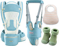 Хипсит эрго-рюкзак Baby Carrier 6 в 1 Мятный (vol-10129) MY, код: 8390331