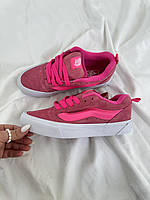 Vans KNU Skool Pink White Platform 36