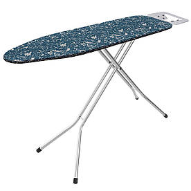 Дошка для прасування сталева Casa Si Ben 110x30 Silver with White/Blue Plants