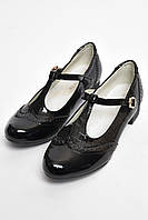 Туфли для девочки черного цвета лак