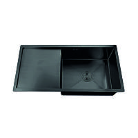 Мойка Zerix ZH7844B-215 (3.0 1.0) PVD-Black с сушилкой для посуды (ZM5565) GG, код: 8360529