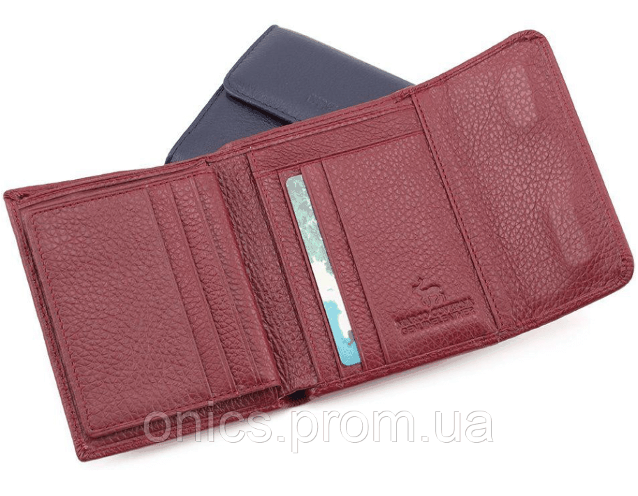 Бордовый маленький женский кошелёк Marco Coverna MC-2047A-4 хорошее качество - фото 4 - id-p2177471191