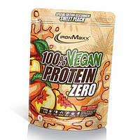 Протеин IronMaxx 100 % Vegan Protein Zero 500 g 16 servings Peach GG, код: 7614579