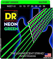 Струны для электрогитары DR NGE7-10 Hi-Def Neon Green K3 Coated Medium 7-String Electric Guit GG, код: 7416995