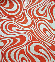 Обои на бумажной основе простые Шарм 129-05 Волна красно-белые (0,53х10м.) GG, код: 7664151