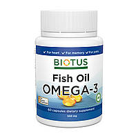 Омега-3 исландский рыбий жир Omega-3 Fish Oil Biotus 60 капсул GG, код: 7289452