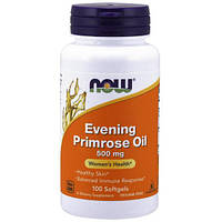 Масло вечерней примулы NOW Foods Evening Primrose Oil 500 mg 100 Softgels GG, код: 7518348